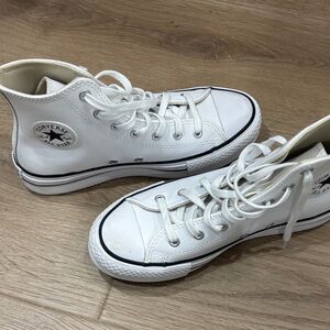 White High Top Converse Sneakers